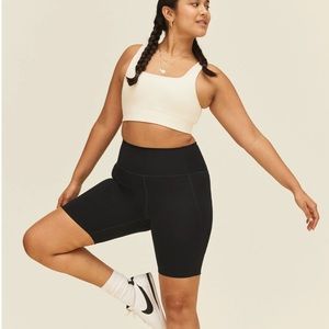 NWT Girlfriend Collective Black High Rise Bike Short Sz 4XL
